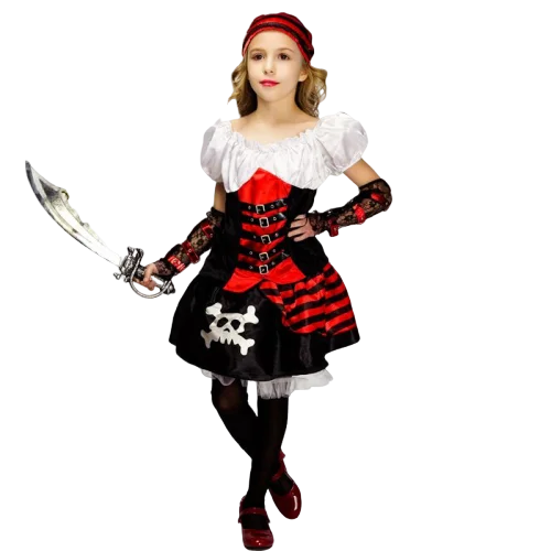 Fantasia de Pirata Menina - Preta
