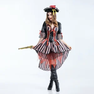 Fantasia Pirata Mulher - Corset Colorido
