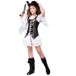 Fantasia Pirata Menina - Corpete Preto
