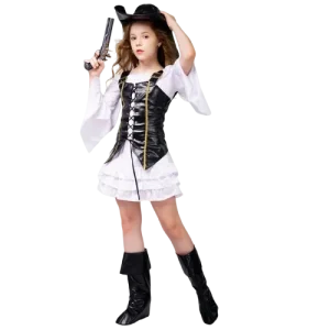 Fantasia Pirata Menina - Corpete Preto