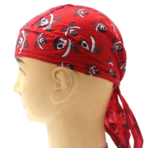 Bandana Pirata Vermelho Sangue