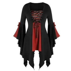 Camisa Pirata - Mulher com Babados