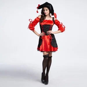 Fantasia Pirata Mulher - Vermelho