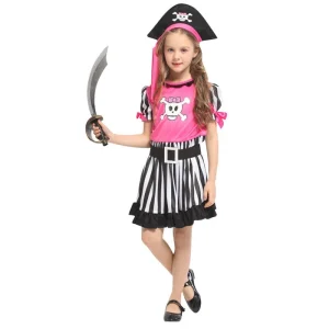 Fantasia de Pirata Menina - Rosa