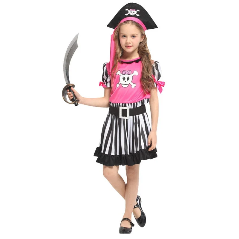 Fantasia de Pirata Menina - Rosa
