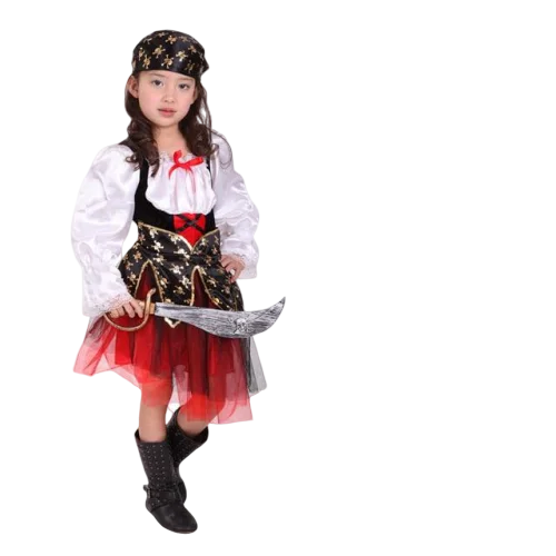 Fantasia de Pirata Menina - Vestido