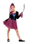 Fantasia de Pirata Menina - Rosa & Preto
