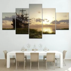 Quadro Pirata - Sol Nascente (5 peças)