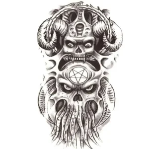 Tatuagem Temporária - Polvo do Inferno