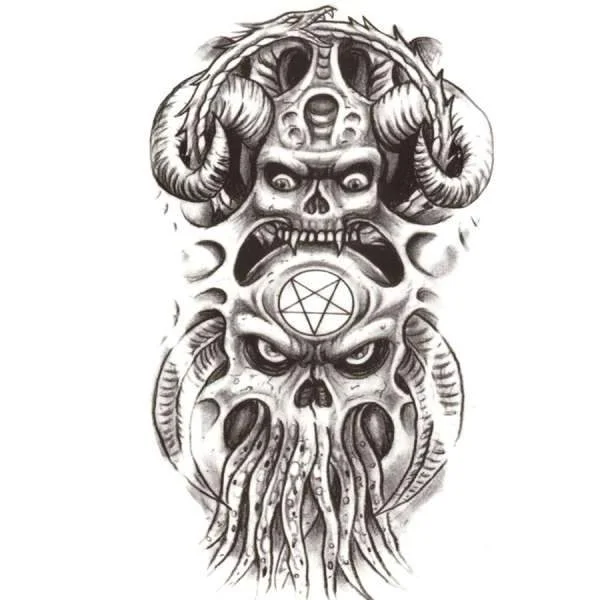 Tatuagem Temporária Polvo do Inferno