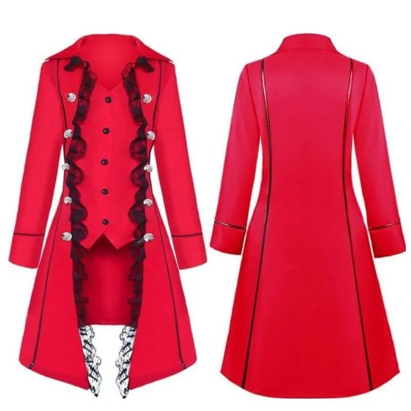 Veste Pirata Feminina Vermelha